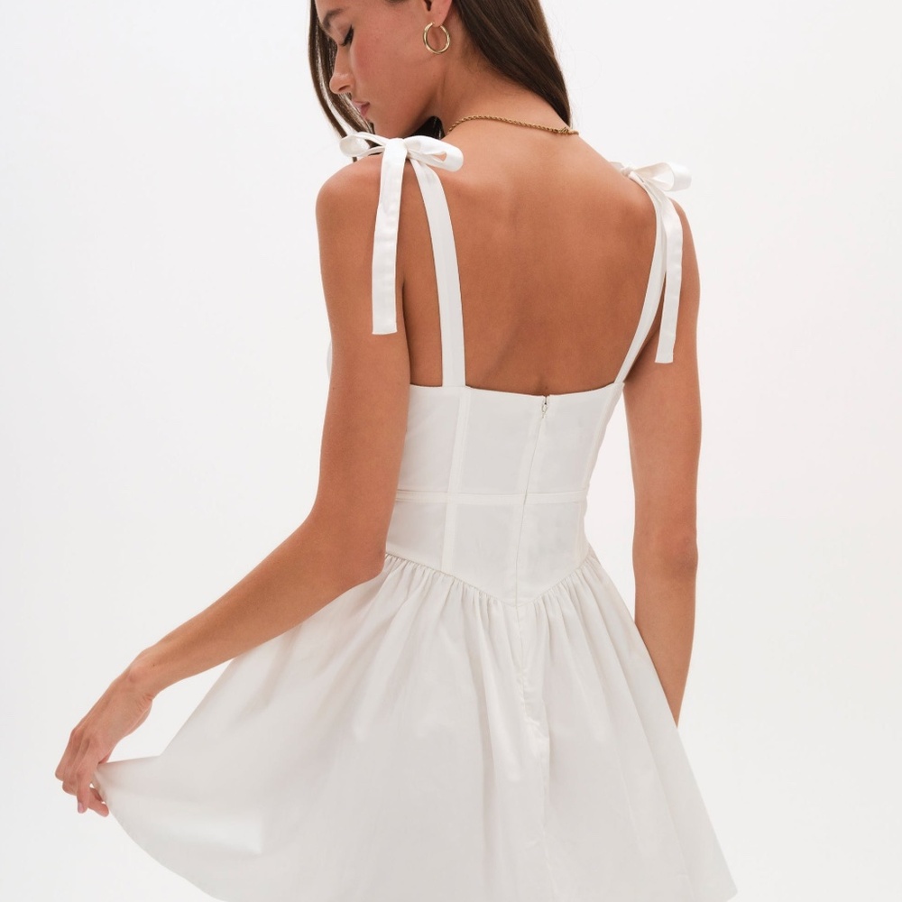 For Love & Lemons Jessie Mini Dress L / White - Picture 3 of 3